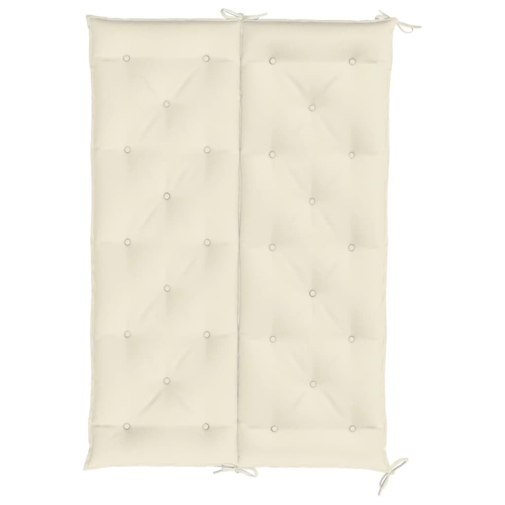 vidaXL Cuscino per dondolo in tessuto bianco crema 150 cm