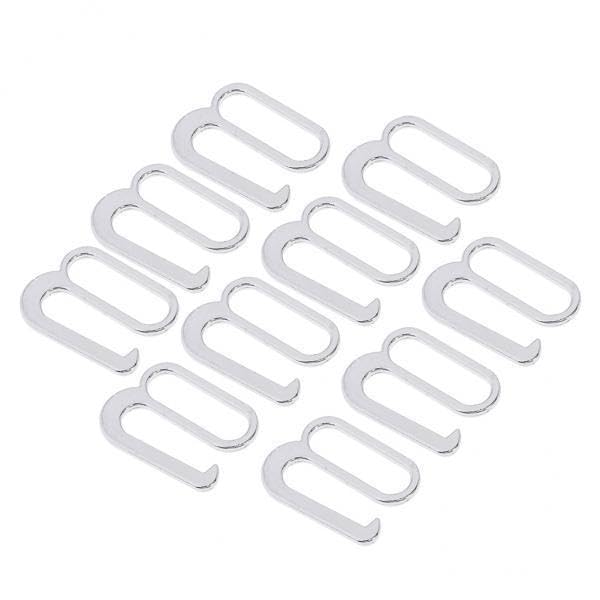 SNAPPSY 6x10pcs Alloy Replacement Bra Strap Slide Hook Fig 9 Lingerie Adjuster 20mm-image-21