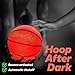GlowCity Glow in The Dark Basketball - Size 5 Light Up Ball for Girls & Boys Gifts - Red Glow for Outdoor Games - Sports Birthday Gift Ideas for Kids Ages 6 7 8 9 10 - Basketball Gear Accessories