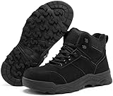 GIWONET Winterschuhe Herren Winterstiefel Herren mit Warm Gefüttert Wasserdicht Schneeschuhe Rutschfest Wanderschuhe Trekkingschuhe Winter Outdoor Schneestiefel Winterboot, Schwarz 285