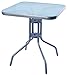 Produktbild Mojawo Bistrotisch Glas/Metall Eckig 60x60x70cm Silberfarben Balkontisch Gartentisch Glastisch Gartenmöbel, Farben:Silber