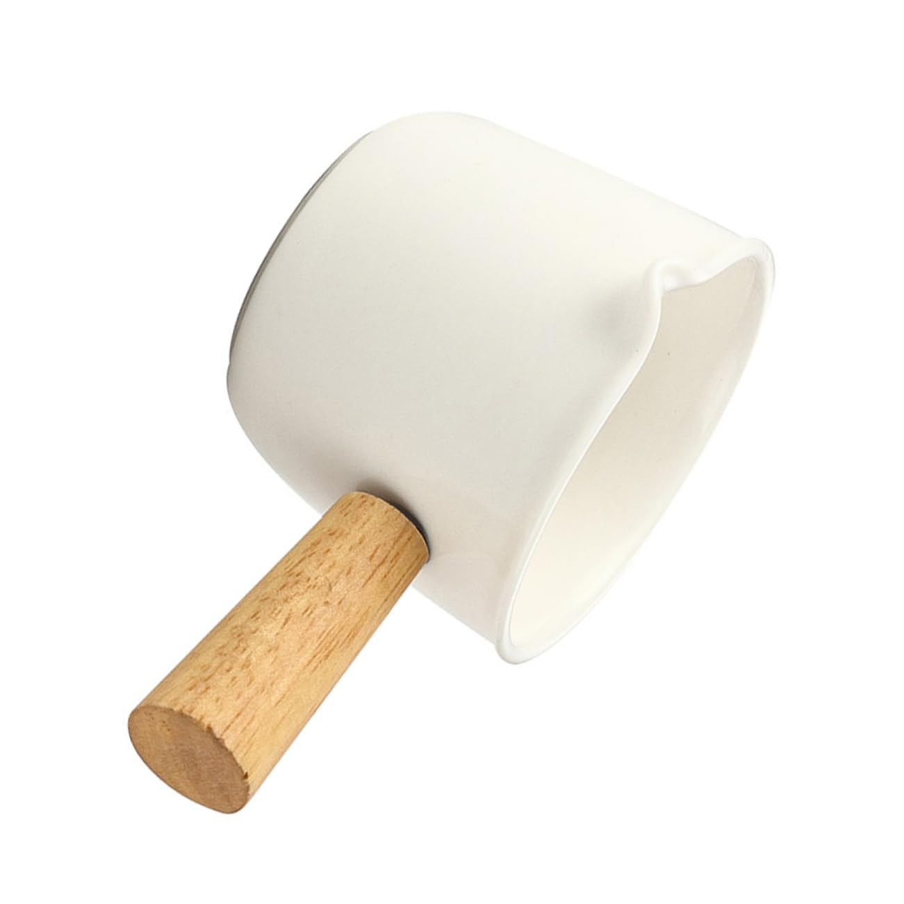 OKUMEYR Ceramic Milk Jug with Handle Espresso Cup and Milk Frother Cup for Creamer Milk Steaming and Dispensing for Lovers and Kitchen Use