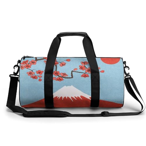 Sac de voyage volcan fleurs grand duffel bag de camping 45x23cm