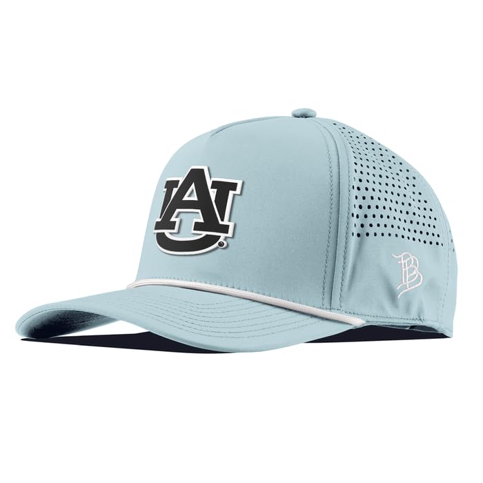 Branded Bills Officially Licensed x Auburn Tigers Sky Blue 5-Panel Vintage Auburn Team Logo PVC