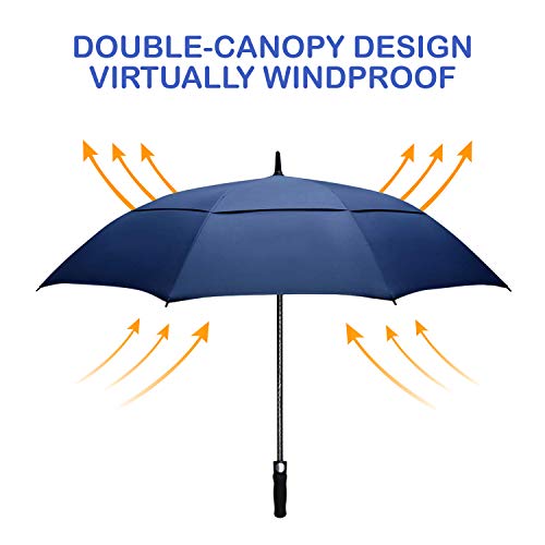 Abccanopy 62/68 Inch Large Golf Umbrella, Automatic Open Golf Umbrella, Double Canopy Oversize Umbrall For Man Or Family Vented Windproof Waterproof Umbrella Upf 50+ Blocking Uv 99.98% #TOP3