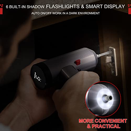 Xigmer 3.6V/4V Power Electric Screwdriver Kit 29Pcs Bits, 6N.m Cordless Screwdriver Set, Rechargeable Battery 2000Mah, All-In-One Design With Screen/6 Torque/6 Led Lights/Usb-C Charging #TOP2