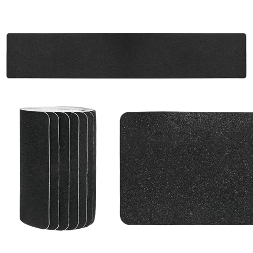 Image of M METERXITY 15-Pack Anti Slip Traction Tape 30 inch x 8 inch Best Grip Tape Grit Outdoor Non-Skid Tape High Traction Friction Abrasive Adhesive for Indoor /Outdoor Stairs Step [Black]