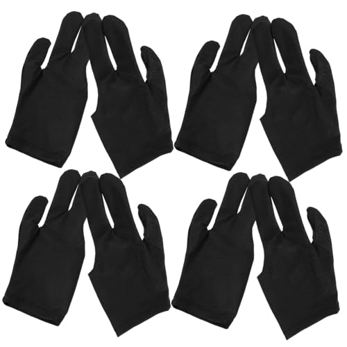Gogogmee 4 Pairs Snooker Sports Gloves Professional Billiard Gloves Elastic Fit for Men Women