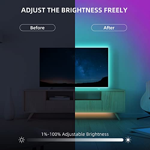 Wltoeoo Led Strip Lights, 150Ft Led Lights For Bedroom,Rgb Led Lights Dimmable Color Changing Lights With Music Sync,App Control Smart Led Rope Lights Diy Colors For Room,Party Christmas Decoration #TOP2