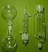 NANSHIN lab Glass,1000ml Soxhlet Extractor with Condenser Pumping Tube and Two 29/32 Flat flasks