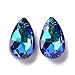 Spritewelry 100 Stück Tropfenförmige Kristallperlen blau facettierte Dorp Glasperlen Charms Kronleuchter Kristallanhänger Wassertropfen Glasperlen