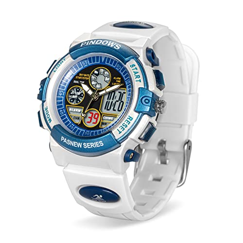 Digital Sport Watch for Man, Waterproof Sports Outdoor Dual Display Wristwatch with LED Light Alarm Stopwatch