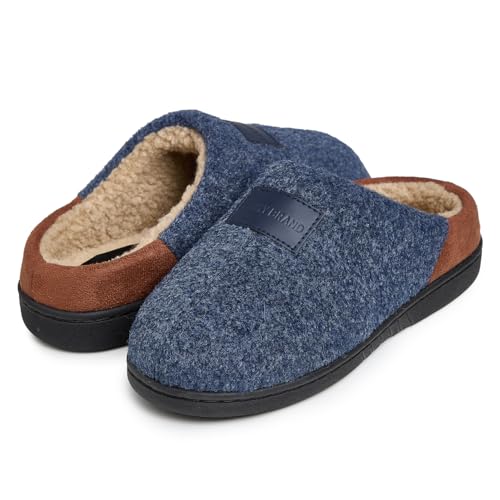 Image of Lucky Brand Boys Micro Suede Sherpa Clog Slippers Warm Plush Lined Indoor Outdoor Slip On House Shoes Cozy Kids Winter Clogs