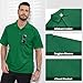 Corna Men's Golf Polo Shirts Short Sleeve Big & Tall Quick Dry Fit Tennis Running Athletic Gym Workout Moisture Wicking(Green,M)
