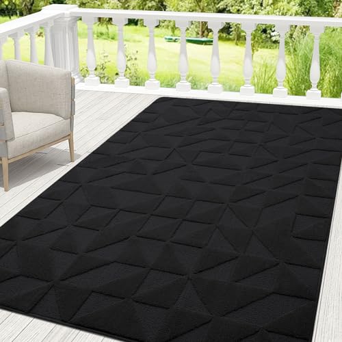 Image of OLANLY Door Mats Indoor, Non-Slip, Absorbent, Dirt Resist, Entrance Washable Mat, Low-Profile Inside Entry Doormat for Entryway (71x47 inches, Black)