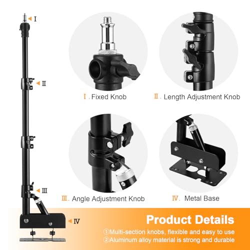 Image of SITTO Ring Light Wall Mount 43inch /110cm, Triangle Boom Arm for Barbershop, Beauty Salon, Live Streaming, Tattoo, Photography Studio, Support 180 Rotation