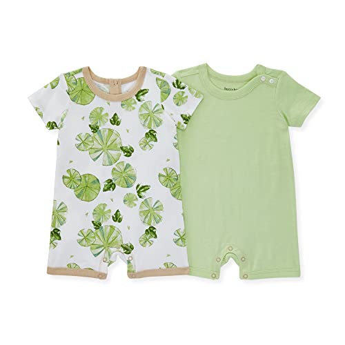 Image of Burt's Bees Baby baby-boys Burt's Bees Baby Baby Boys Short Sleeve Rompers, 100% Organic Cotton One-piece Coverall and Layette Set