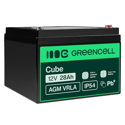 Green Cell® AGM 12V 28Ah Akku Vlies Batterie VRLA Blei Batterie...