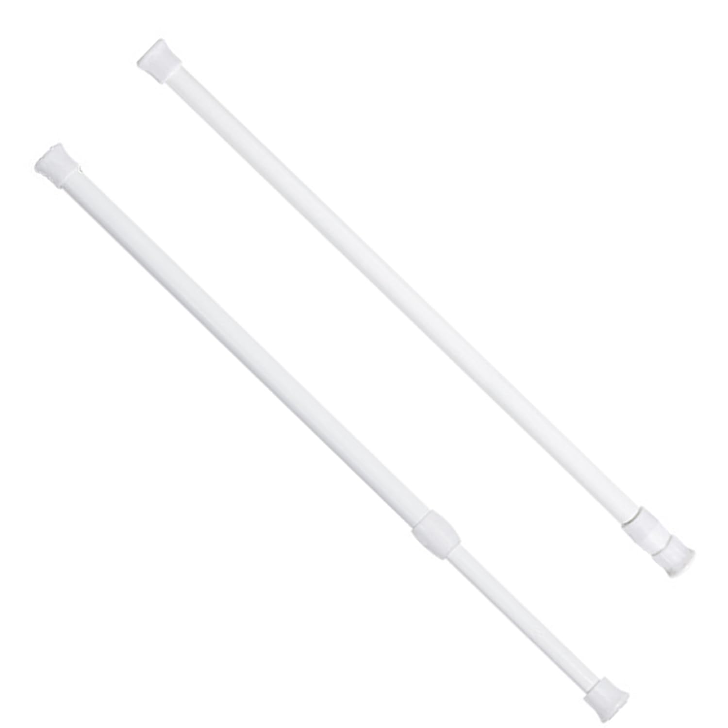 YUNYU Barra de tensión ajustable, paquete de 2 unidades, barra de sujeción pequeña, sin taladro, 30-50 cm, extensible para ahorrar espacio, barra de cortina de ducha y soporte para barra de ropa para