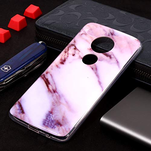 Coque Motorola Moto E5 Plus en TPU souple motif marbre violet