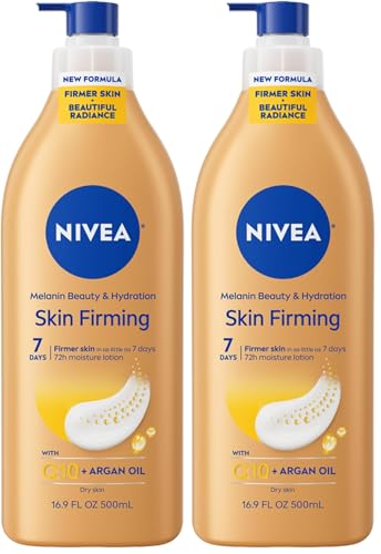 NIVEA Skin Firming Q10 & Argan Oil Body Lotion (Pack of 2)