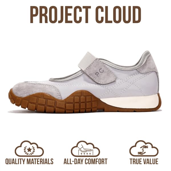 Project Cloud Girls Shoes - Memory Foam Insole Kids Shoes Girls Sneakers - Lightweight Mary Jane Flats & Non-Slip Comfortable Kids Sneakers (Little Donna)