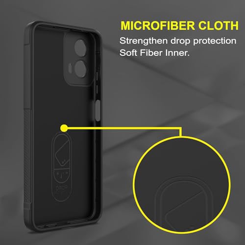 Image of amazon basics Mobile Cover for Motorola Moto G34 5G / G45 5G | Full Camera Protection | Liquid Silicon Case | Flexible Bumper Case for Motorola Moto G34 5G / G45 5G (Black)