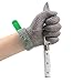 Cut Resistant Gloves Poziom 9 Ochronne Rękawice Kuchenne Do Krojenia Mięsa, Regulowana Opaska Na Nadgarstek (Color : Silver, Size : L/1PCS)