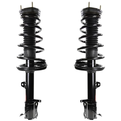 Image of Detroit Axle - AWD Front 12pc Struts Kit for 01-03 Toyota Highlander, Tie Rod Ends Front and Rear Struts & Coil Spring Sway Bars 2001 2002 2003 Replacement Suspension