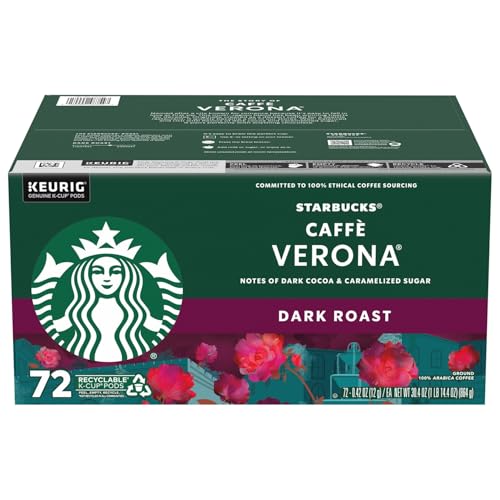 Image of Starbucks Coffee Caffe Verona Dark Roast K-Cup Pod, 72 Count