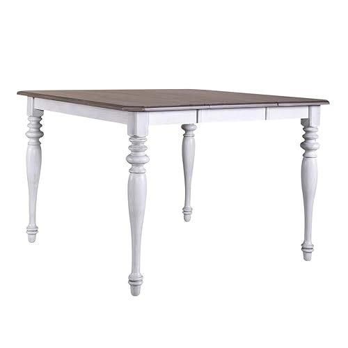 Liberty Furniture Ocean Isle Gathering Table in Antique White w/Weathered