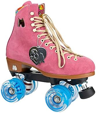 Moxi Skates - Malibu Barbie Limited Edition - Fun and Fashionable Womens Quad Roller Skate | Strawberry Pink | Size 5