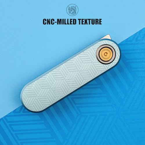 Image of Vosteed Corgi V EDC Pocket Knife - 2.36 inch 14C28N Satin Blade - Patented Vanchor Lock, Macaron Blue Aluminum Handle - Camping, Surviving Knives - A3725