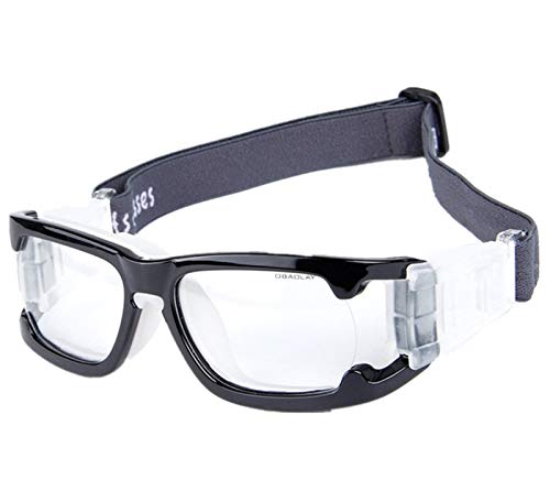 WIRUN Professional Sports Goggles Dribbling Protective Safety Eyewear Basketball Glasses for Adult Men Youth with Adjustable (Black)