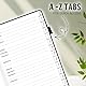 Passwortbuch mit Alphabetischen Registern, notizbuch mit register, kleines notizbuch, Passwort Passwort-Notizbuch für Internet-Webseitenadressen und Login-Details, Passwort-Logbuch (black)