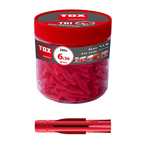 TOX Tri Allzweckdübel 6 x 36 mm, 200er Dose