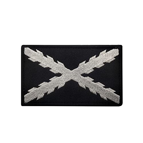 Parche de la bandera de España Insignia táctica española de moral Emblema (Negro) Cover