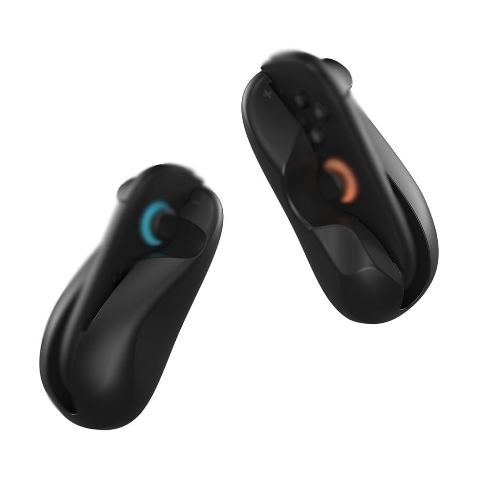 2 supporti ergonomici per mouse per Nintendo Switch 2, materiale ABS, accessorio da gioco compatto e portatile, compatibile con controller Switch 2, nero