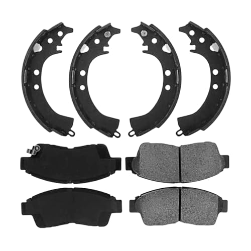 Zgqbkj 8Pcs Front Brake Pad Set Rear Drum Brakes Shoes