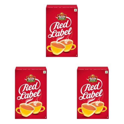Image of Brooke Bond Red Label Tea 500 grams Pack, Strong Chai from the Best Chosen Leaves, Rich in Healthy Flavonoids - Premium Powdered Black Tea (Pack of 3)