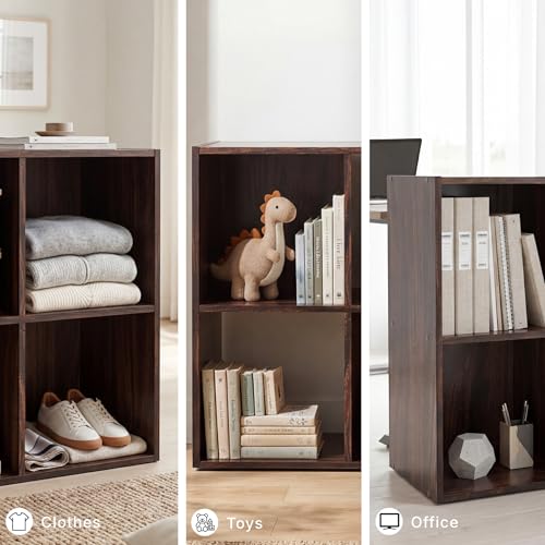 Signature Design by Ashley Glosmount 4 Cube Storage Organizer, Compact Freestanding, Cherry/Light Brown, 24''W x 12''D x 24''H, Engineered Wood (MDF/particleboard/plywood) and Decorative Laminate - image 3