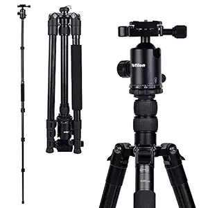 YoTilon Tripod for Camera, 64 Aluminum DSLR Camera Tripod Monopod 360 Degree Ball Head with 1/4 Screw Fast Quick Release Plates for Canon Nikon Sony Samsung Olympus Panasonic & Pentax Travel Work