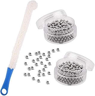 WXJ13 800 Granule Decanter Cleaning Beads and Wine Decanter Cleaning Brush Multi-Function Household Cleaning Tools for Decanter/Champagne Flutes/Glasses