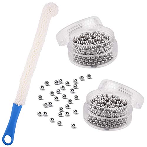 WXJ13 800 granuli decanter per la pulizia di perline e decanter per vino spazzola multifunzione per la pulizia domestica per decanter/champagne flauti/bicchieri