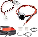 GYL Hoverboard Charging Port Replacement for Gotrax/Hover-1/SISIGAD Electric Smart Self-Balancing Scooter charger port cable (3 Prong 4 Wires Charging Port with Power Switch)