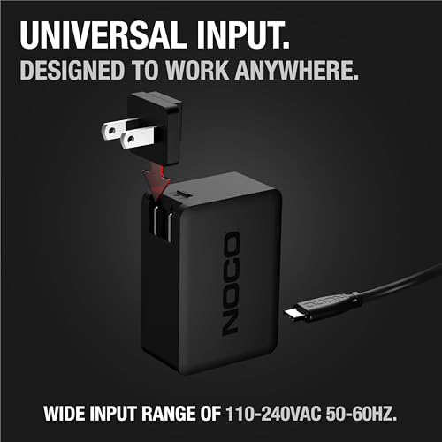 Image of NOCO U65 65W USB-C Charger, Power Delivery (PD) Fast Portable Micro Wall Charger and International Travel Charger with Interchangeable Plugs for Apple, Google, Samsung, Microsoft and More