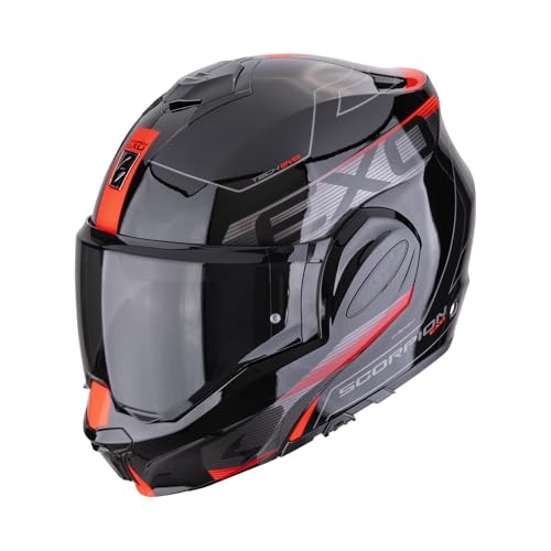 Casque modulable Scorpion Exo-Tech Evo Traveller Noir Rouge Taille L - 2