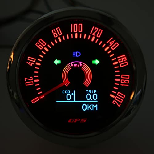 Velocímetro GPS de 85 mm duradero y ajustable con retroiluminación multicolor 2