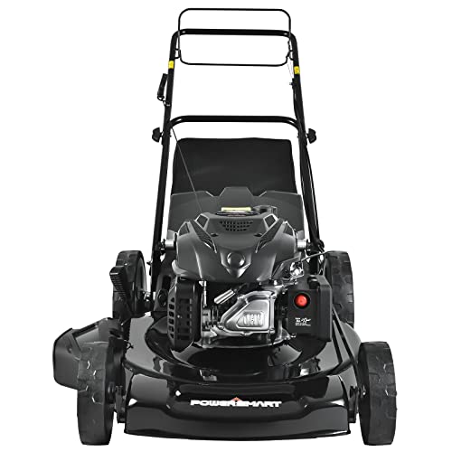 Powersmart Self Propelled Gas Lawn Mower, 22-Inch 200Cc 3-In-1 Walk-Behind Lawn Mowers Gas Powered, 5 Cutting Heights Adjustable #TOP3