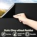 LUTE Blackout Window Film, Light Blocking Room Darkening Frosted Privacy Cling for Glass, Black Out Shades Window Tint for Day Sleep, Static Cling Sun Blocking Blackout Cover, 17.5